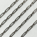 Load image into Gallery viewer, Z47OX. Oxidized Sterling Silver Paperclip Link Chain