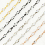 Load image into Gallery viewer, Cubic Zirconia Pear Shape Connected Chain.