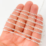 Load image into Gallery viewer, Sterling Silver Singapore Link Chain