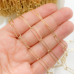Load image into Gallery viewer, Gold Plated 925 Sterling Silver Paperclip Chain.