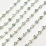 Load image into Gallery viewer, Aquamarine Sterling Silver Wire Chain