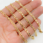 Load image into Gallery viewer, Gold Plated 925 Sterling Silver Flat Marina Chain.