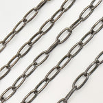 Load image into Gallery viewer, Black Rhodium Sterling Silver Oval Link Chain