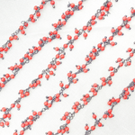 Load image into Gallery viewer, Red Coral Cluster Dangle Wire Chain