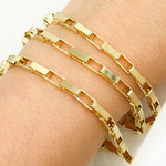 Load image into Gallery viewer, Gold Plated 925 Sterling Silver Flat Box Chain