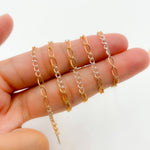 Load image into Gallery viewer, 2453CTT. Gold Filled and Sterling Silver Long and Short Link Chain