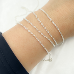 Load image into Gallery viewer, Sterling Silver Cable Link Chain