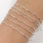 Load image into Gallery viewer, Sterling Silver Bar and Oval Link Chain