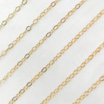Load image into Gallery viewer, Gold-Filled Flat Oval Link Chain