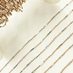 Load image into Gallery viewer, Rose Gold Plated Sterling Silver Satellite Diamond Cut Tube Chain