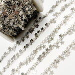 Load image into Gallery viewer, Oxidized Sterling Silver Star Dangle Chain