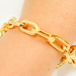 Load image into Gallery viewer, Gold Plated 925 Sterling Silver Thick Paperclip Chain