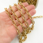 Load image into Gallery viewer, Gold Plated 925 Sterling Silver Gold Plated Textured Marina Chain