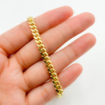 Load image into Gallery viewer, 150R04GGA3BOXBracelet. 14K Solid Yellow Gold Flat Curb Link Bracelet