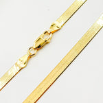 Load image into Gallery viewer, Gold Plated 4.3mm Herringbone Necklace