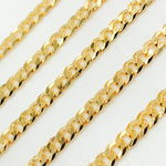 Load image into Gallery viewer, Gold Plated Sterling Silver Miami Flat Curb Link Chain