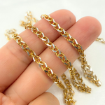 Load image into Gallery viewer, Two Tone Gold Plated and White 925 Sterling Silver Wheat Chain
