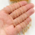 Load image into Gallery viewer, 14k Gold Filled Hammered Paperclip Chain