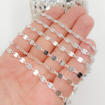 Load image into Gallery viewer, Sterling Silver Flat Marina Link Chain