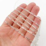 Load image into Gallery viewer, Sterling Silver Flat Figaro Chain