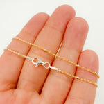 Load image into Gallery viewer, Gold Plated Sterling Silver Chain with Silver Cubes