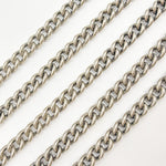 Load image into Gallery viewer, Oxidized Sterling Silver Smooth Curb Chain