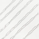 Load image into Gallery viewer, Sterling Silver Smooth Paperclip Chain