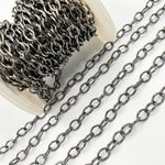 Load image into Gallery viewer, Black Rhodium Sterling Silver Smooth Cable Chain