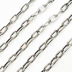 Load image into Gallery viewer, Oxidized Sterling Silver Flat Paperclip Chain