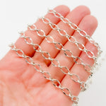 Load image into Gallery viewer, Sterling Silver Hammered Oval Link Chain
