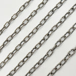 Load image into Gallery viewer, Oxidized Sterling Silver Hammered Cable Chain