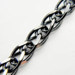 Load image into Gallery viewer, Black Rhodium Sterling Silver Wheat Chain