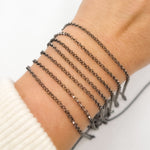Load image into Gallery viewer, Black Rhodium Sterling Silver Diamond Shape Link Chain