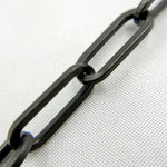 Load image into Gallery viewer, Black Rhodium 925 Sterling Silver Matt Flat Paperclip Chain