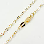 Load image into Gallery viewer, 14K Solid Gold Rhomb Link Necklace