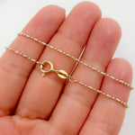 Load image into Gallery viewer, 14K Solid Gold Yellow and White Gold Diamond Cut Bars Chain