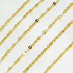 Load image into Gallery viewer, Gold Plated Sterling Silver Flat Marina Link Chain