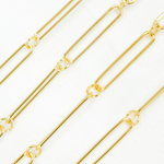 Load image into Gallery viewer, Gold Plated 925 Sterling Silver Smooth Oval and Round Link Chain.