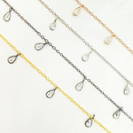 Load image into Gallery viewer, Cubic Zirconia Pear Shape Dangle Chain