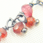Load image into Gallery viewer, Garnet Cluster Dangle Oxidized Wire Chain.