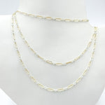 Load image into Gallery viewer, XM/1931K/SP. 14K Gold Filled and Sterling Silver Knurled Link Chain – Long & Short Pattern