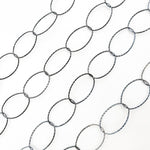 Load image into Gallery viewer, Sterling Silver Black Rhodium Diamond Cut Oval