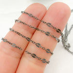 Load image into Gallery viewer, Oxidized Sterling Silver Marina Link Chain