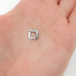 Load image into Gallery viewer, 10MM Black Rhodium Sterling Silver Brushed Flower Connector
