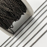 Load image into Gallery viewer, Black Rhodium Sterling Silver Wheat Chain