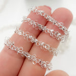 Load image into Gallery viewer, Sterling Silver Dangle Rings Chain