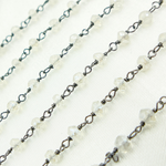 Load image into Gallery viewer, Coated White Topaz Wire Wrap Chain
