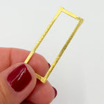 Load image into Gallery viewer, RS3. 40MM Gold-plated Sterling Silver Brushed Rectangle Connector