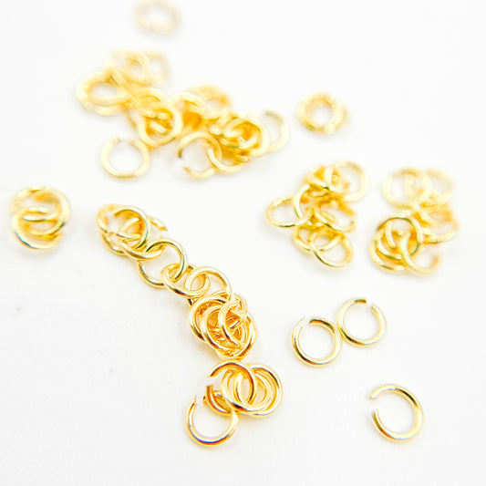 TRGP1. 6MM Close Gold Plated Twisted Jump Ring