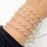 Load image into Gallery viewer, Sterling Silver Hammered Oval Link Chain